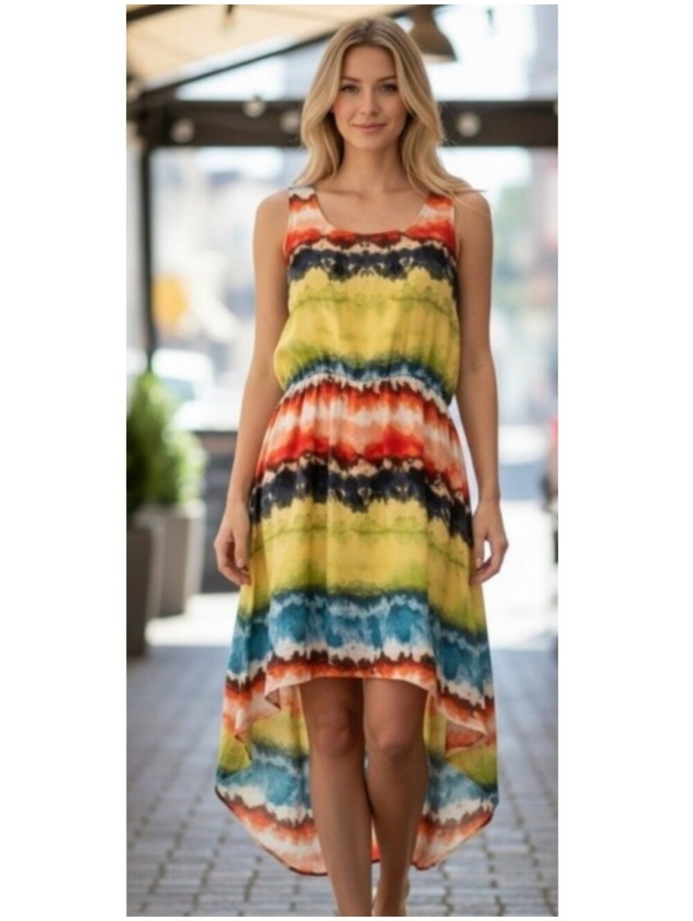 Band of Gypsies Sundress Desert Sunset Tie Dye Watercolor Dress Sz. M